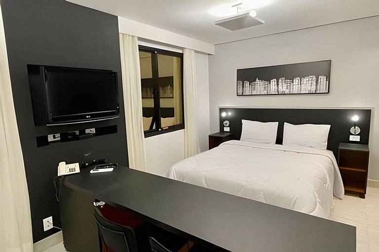 Flat no hotel M. Times Square, Moema c/ vaga