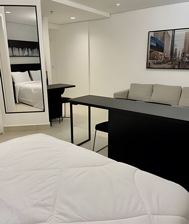 Flat no hotel M. Times Square, Moema c/ vaga