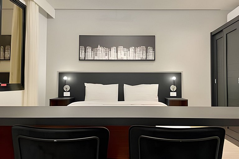 Flat no hotel M. Times Square, Moema c/ vaga