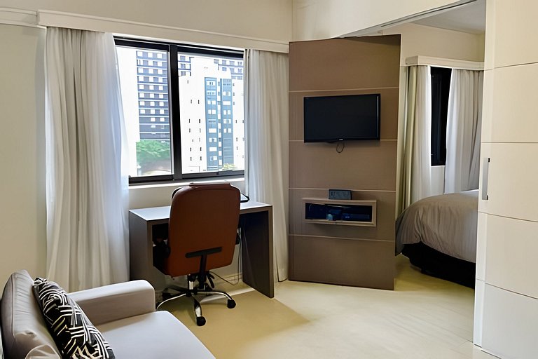 Flat incrível no NewCiti Itaim Bibi com vaga