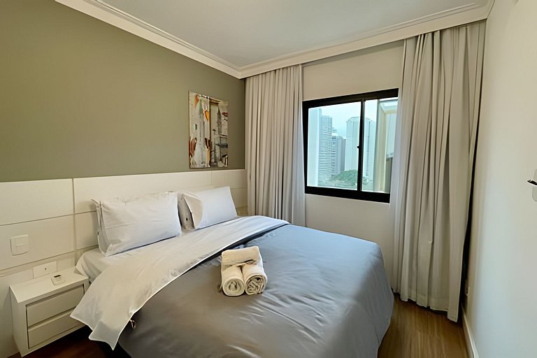 Flat luxo Hotel M. Privilege, com vaga, andar alto