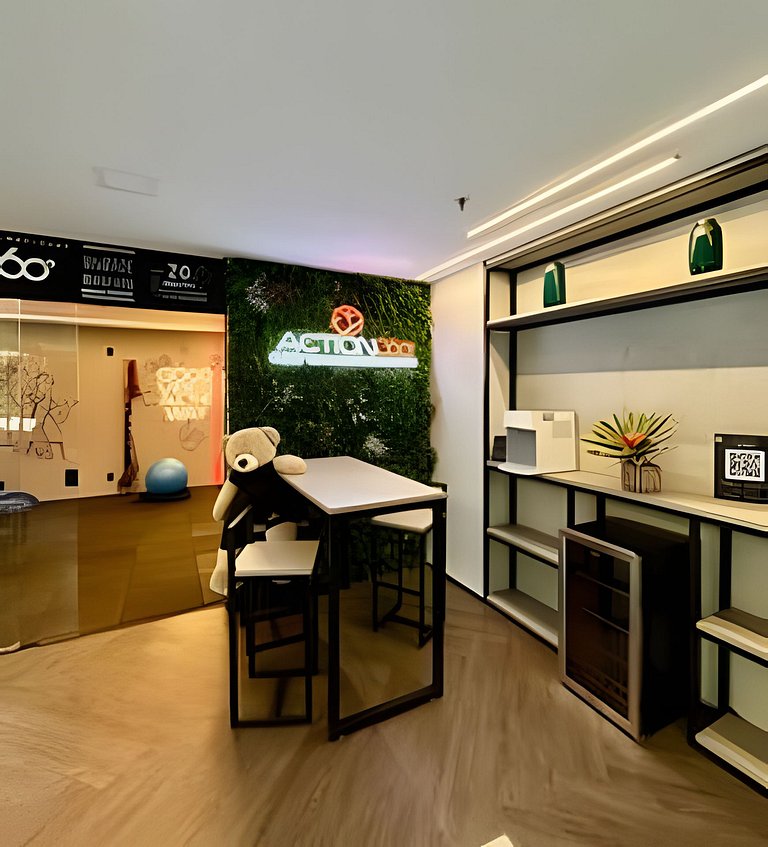 Flat luxo Hotel M. Privilege, com vaga, andar alto