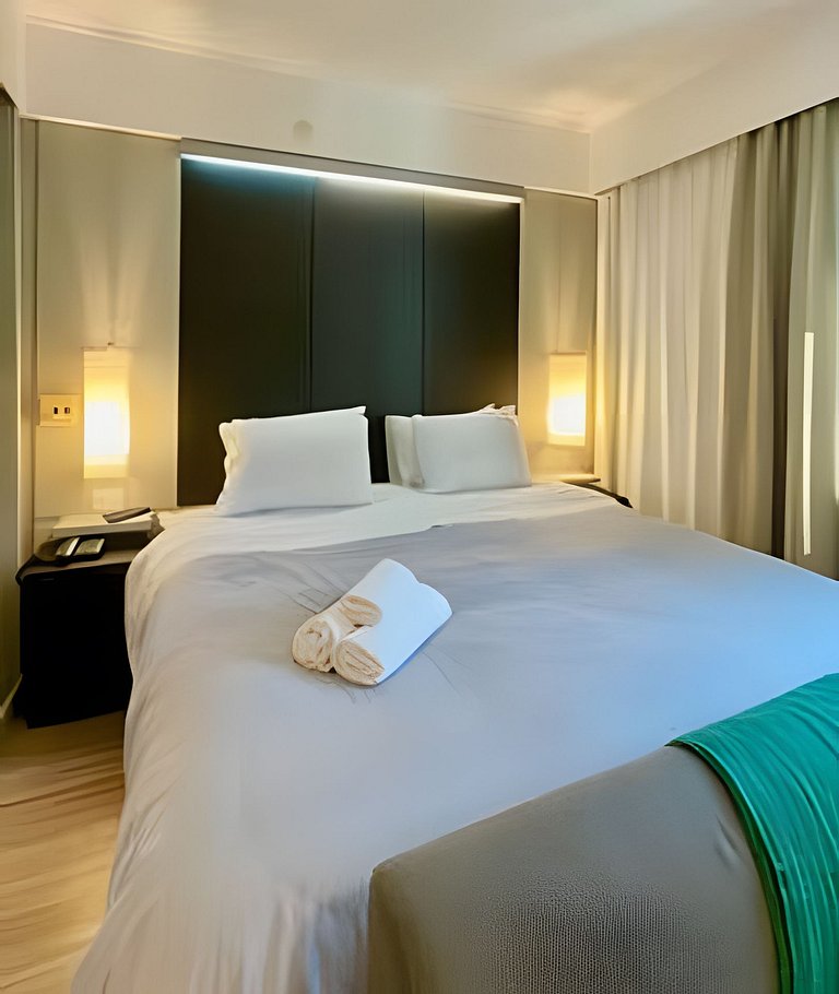 Flat incrível no hotel Mel. Ibirapuera, com vaga