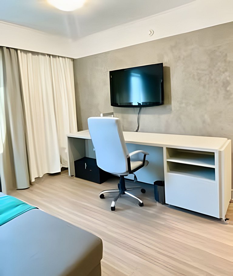 Flat incrível no hotel Mel. Ibirapuera, com vaga
