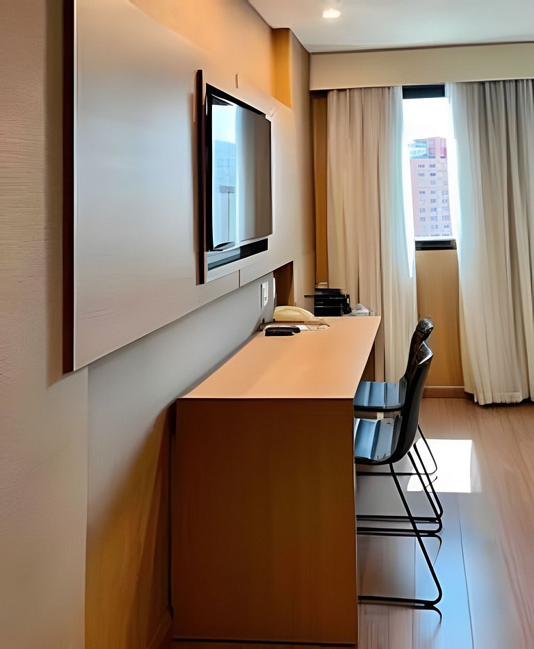 Flat incrível hotel Wynd. Ibirapuera, com vaga