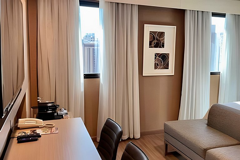 Flat incrível hotel Wynd. Ibirapuera, com vaga