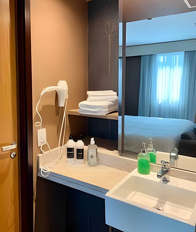Flat incrível hotel Wynd. Ibirapuera, com vaga