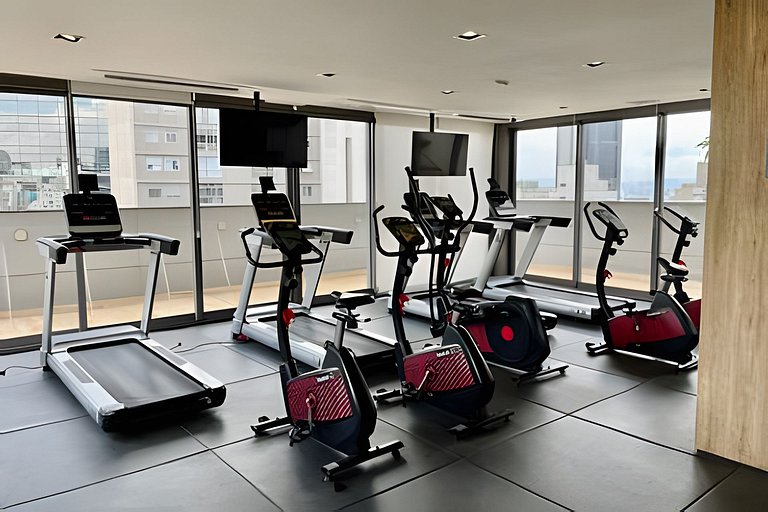 Aconchego a 8min Paulista, Piscina rooftop, AC