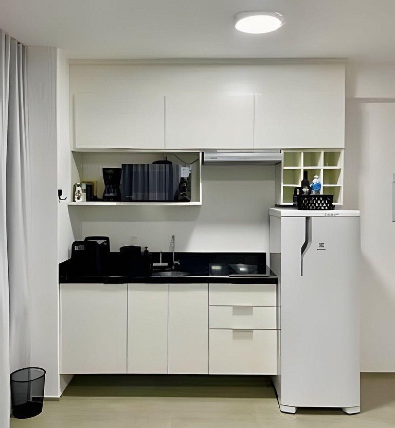 Aconchego a 8min Paulista, Piscina rooftop, AC