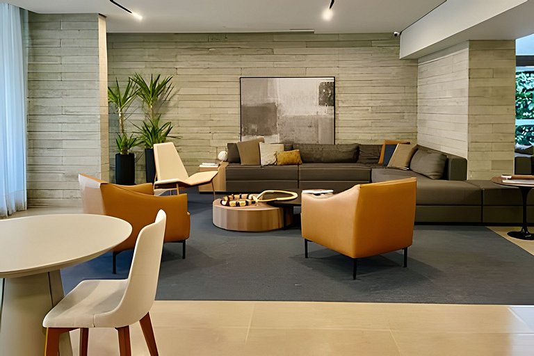 Aconchego a 8min Paulista, Piscina rooftop, AC