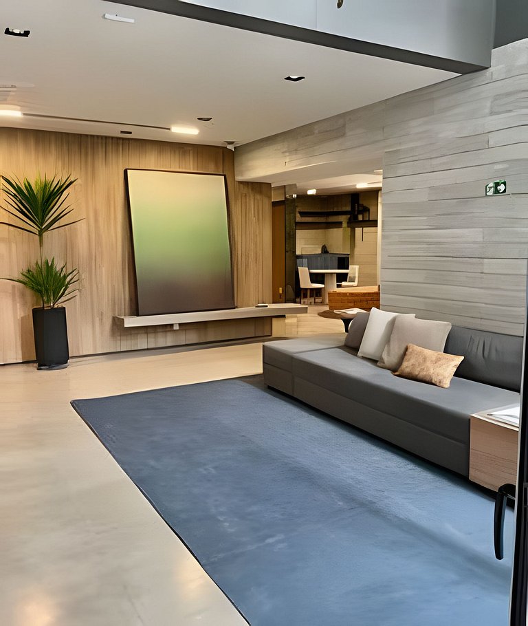 Aconchego a 8min Paulista, Piscina rooftop, AC