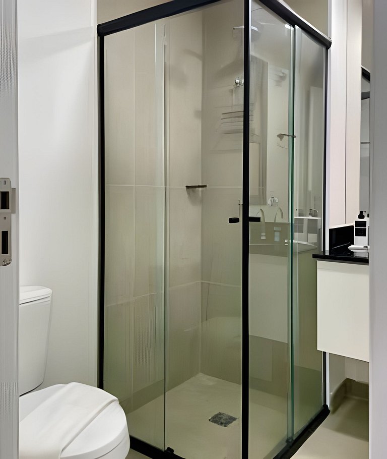 Aconchego a 8min Paulista, Piscina rooftop, AC