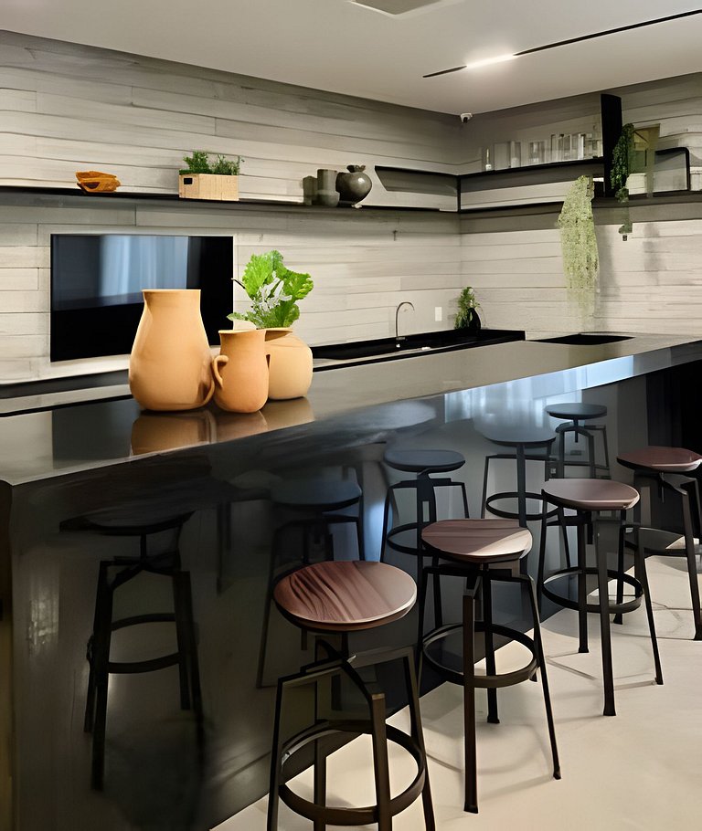 Aconchego a 8min Paulista, Piscina rooftop, AC