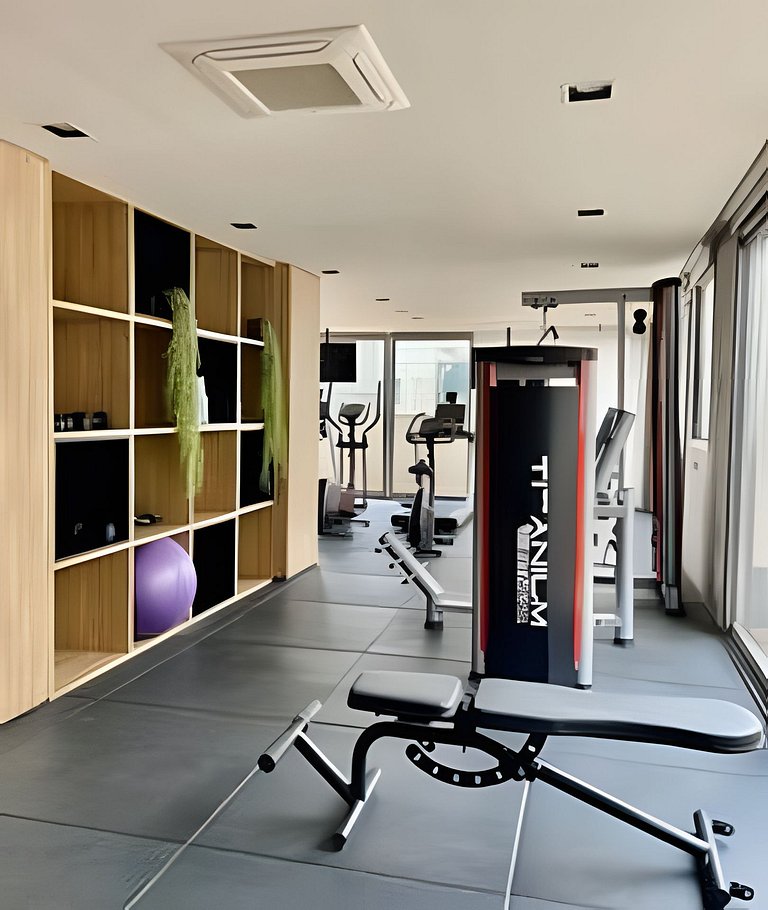 Aconchego a 8min Paulista, Piscina rooftop, AC