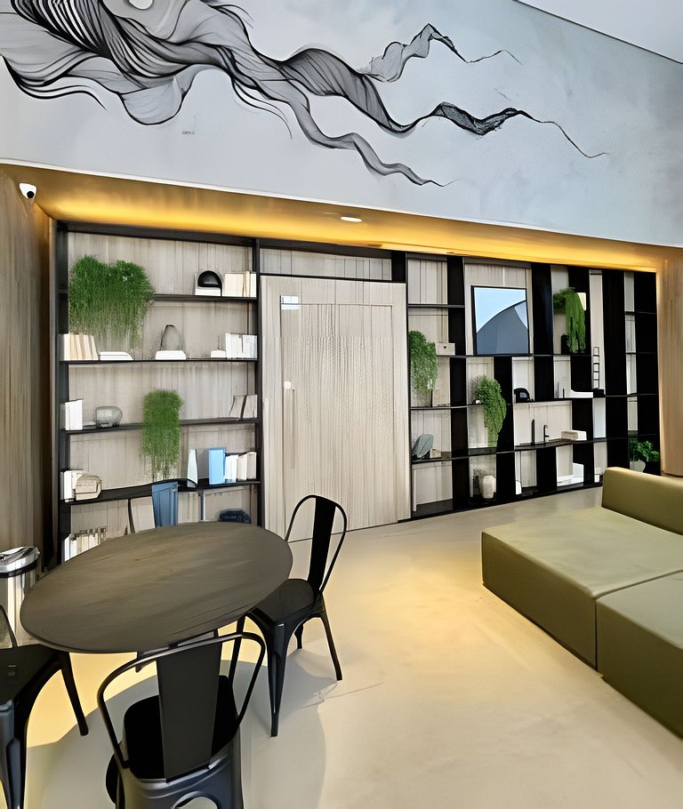 Aconchego a 8min Paulista, Piscina rooftop, AC