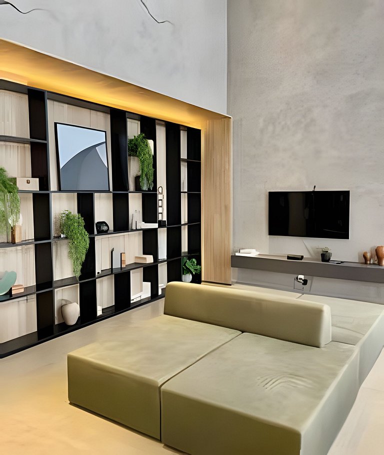 Aconchego a 8min Paulista, Piscina rooftop, AC