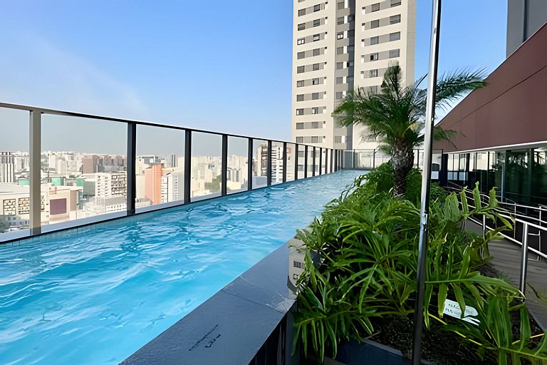 5 min do Allianz Parque | Piscina rooftop e acad.