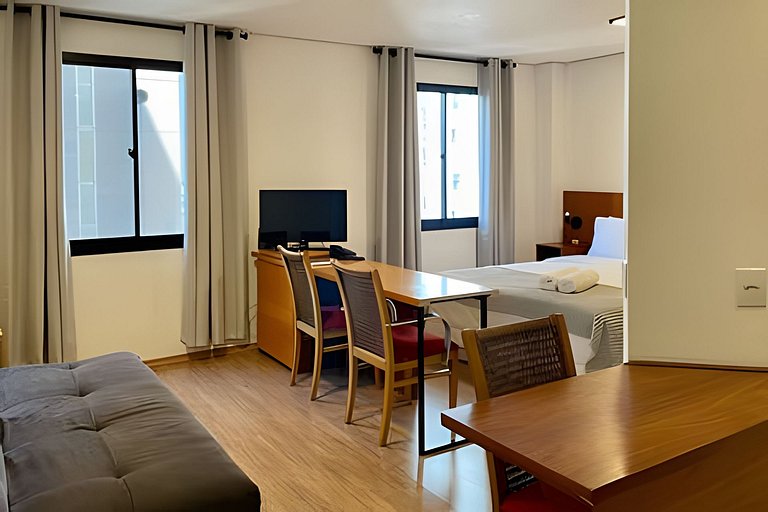 Flat no M. Times Square, em Moema c/ vaga