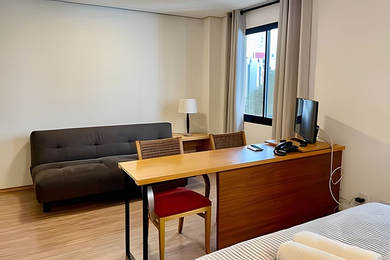 Flat no M. Times Square, em Moema c/ vaga