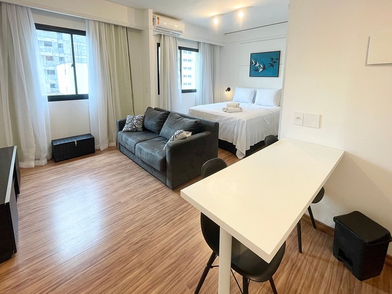 Flat incrível no Hotel M. Privilege, andar alto