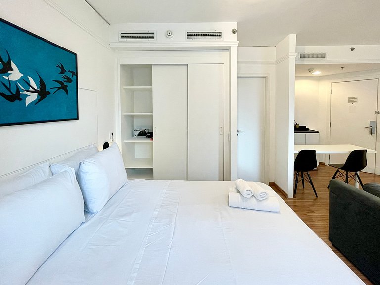 Flat incrível no Hotel M. Privilege, andar alto