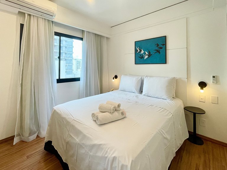 Flat incrível no Hotel M. Privilege, andar alto