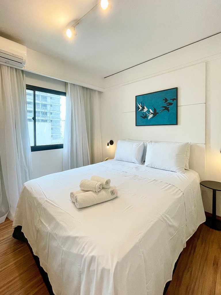 Flat incrível no Hotel M. Privilege, andar alto