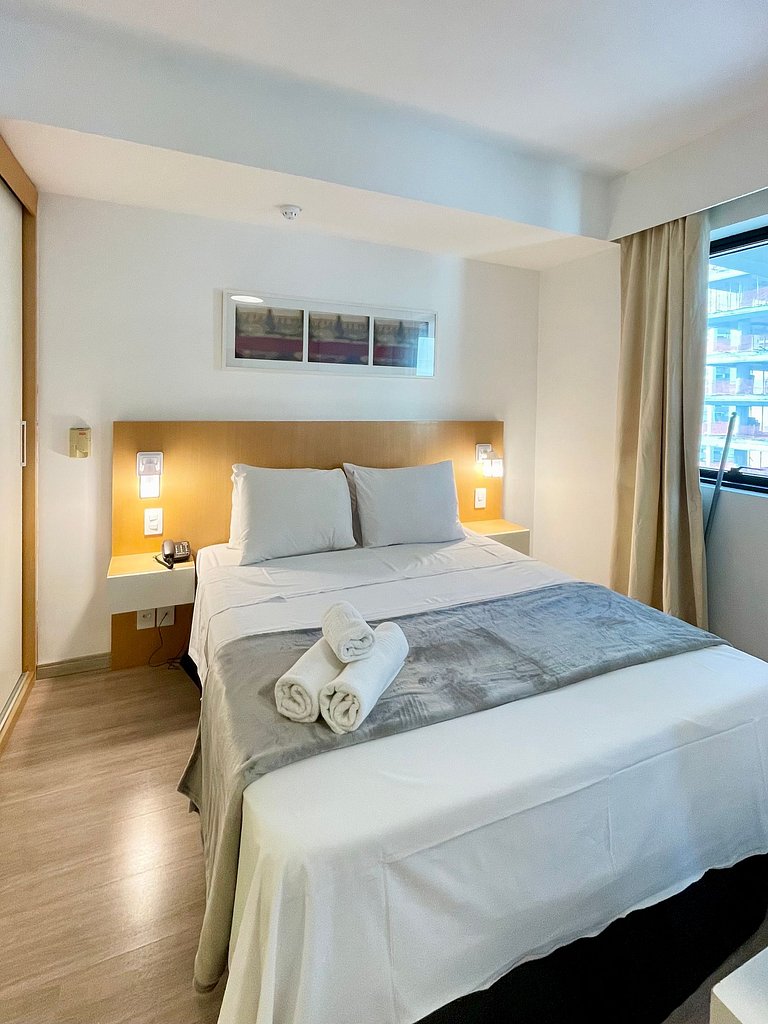 Flat incrível no hotel M. Ibirapuera c/ vaga