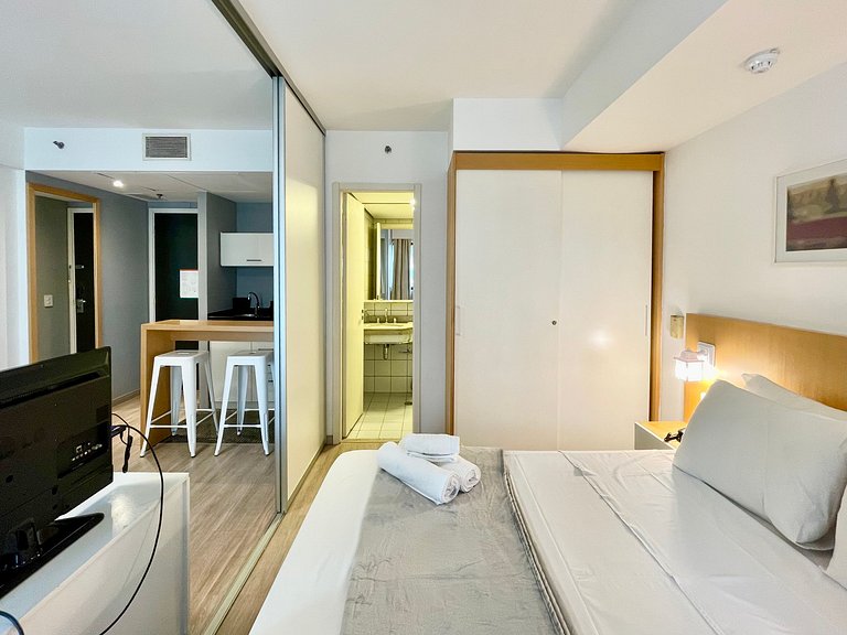 Flat incrível no hotel M. Ibirapuera c/ vaga